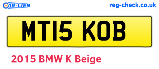 MT15KOB are the vehicle registration plates.