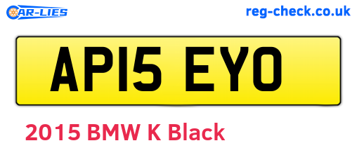 AP15EYO are the vehicle registration plates.