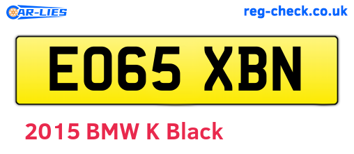 EO65XBN are the vehicle registration plates.