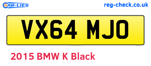 VX64MJO are the vehicle registration plates.