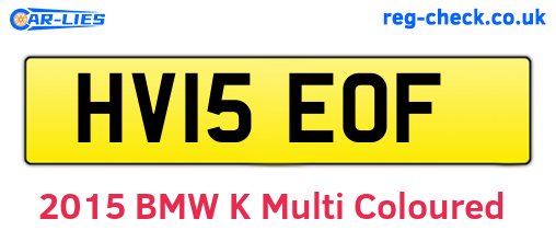 HV15EOF are the vehicle registration plates.