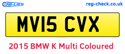 MV15CVX are the vehicle registration plates.