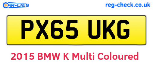 PX65UKG are the vehicle registration plates.