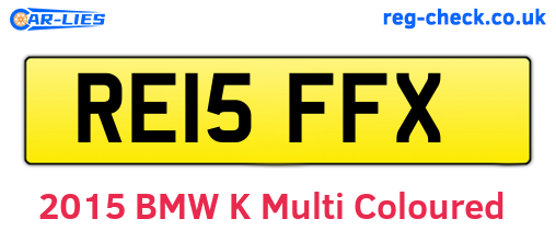RE15FFX are the vehicle registration plates.