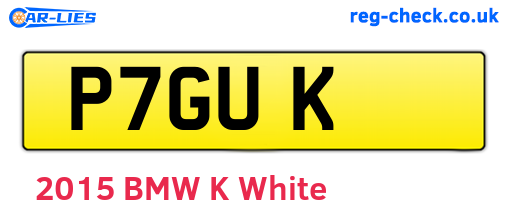 P7GUK are the vehicle registration plates.