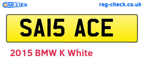 SA15ACE are the vehicle registration plates.