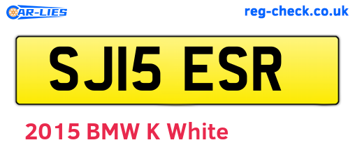 SJ15ESR are the vehicle registration plates.