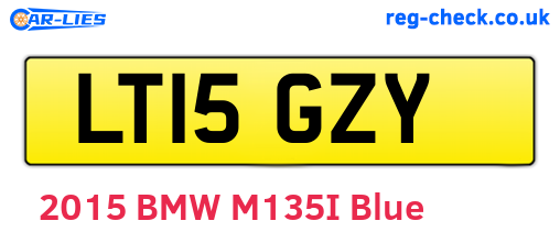 LT15GZY are the vehicle registration plates.