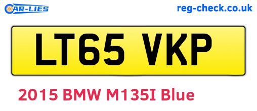 LT65VKP are the vehicle registration plates.