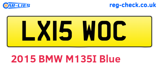 LX15WOC are the vehicle registration plates.