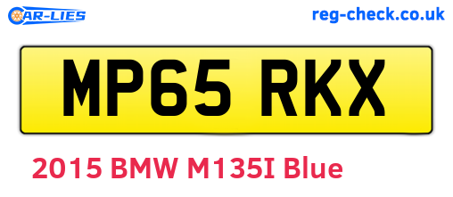 MP65RKX are the vehicle registration plates.