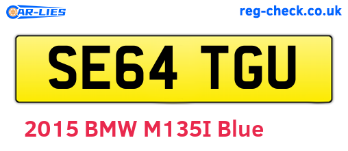 SE64TGU are the vehicle registration plates.