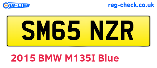 SM65NZR are the vehicle registration plates.