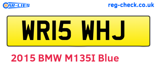 WR15WHJ are the vehicle registration plates.