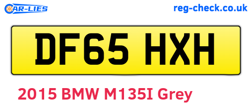 DF65HXH are the vehicle registration plates.
