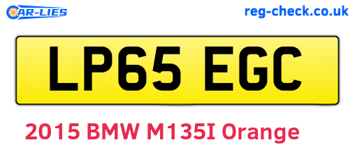LP65EGC are the vehicle registration plates.