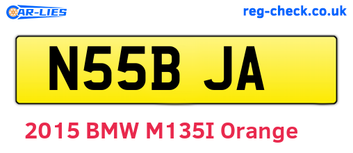 N55BJA are the vehicle registration plates.