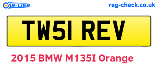TW51REV are the vehicle registration plates.