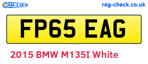FP65EAG are the vehicle registration plates.