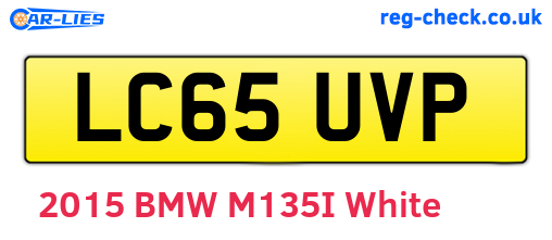 LC65UVP are the vehicle registration plates.
