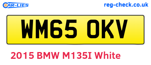 WM65OKV are the vehicle registration plates.