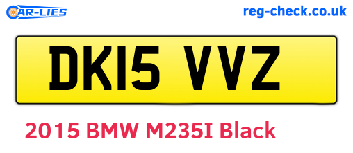 DK15VVZ are the vehicle registration plates.