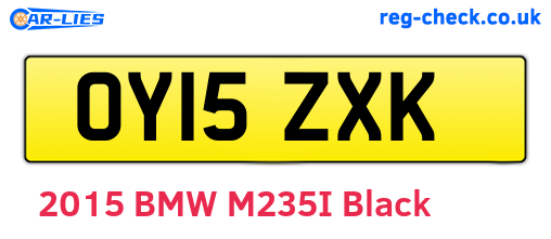 OY15ZXK are the vehicle registration plates.