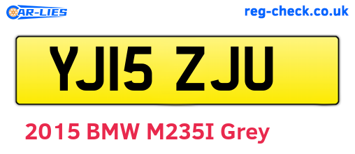 YJ15ZJU are the vehicle registration plates.