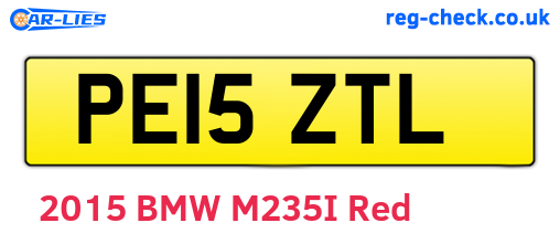PE15ZTL are the vehicle registration plates.
