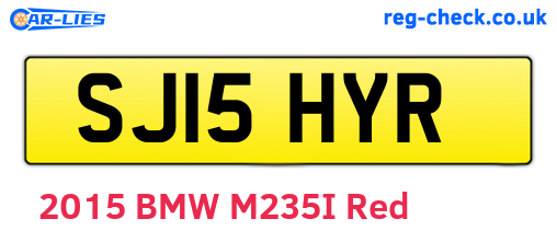 SJ15HYR are the vehicle registration plates.