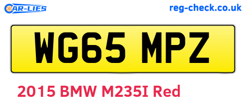 WG65MPZ are the vehicle registration plates.