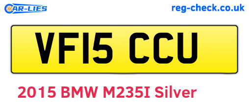VF15CCU are the vehicle registration plates.
