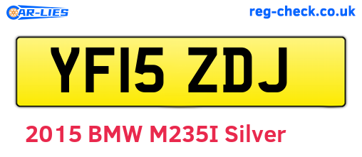 YF15ZDJ are the vehicle registration plates.