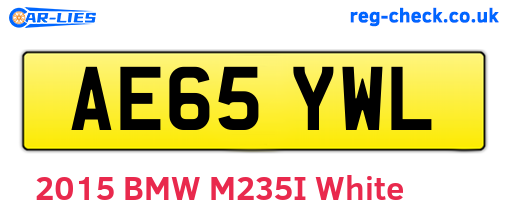 AE65YWL are the vehicle registration plates.