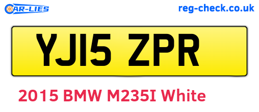 YJ15ZPR are the vehicle registration plates.