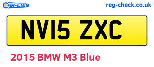 NV15ZXC are the vehicle registration plates.