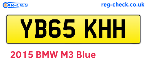 YB65KHH are the vehicle registration plates.