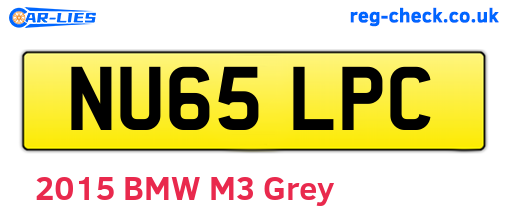 NU65LPC are the vehicle registration plates.