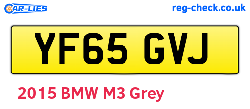 YF65GVJ are the vehicle registration plates.