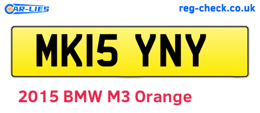 MK15YNY are the vehicle registration plates.