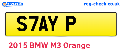 S7AYP are the vehicle registration plates.