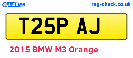 T25PAJ are the vehicle registration plates.