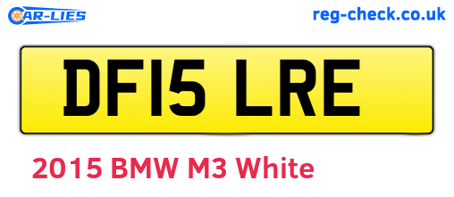 DF15LRE are the vehicle registration plates.