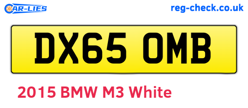 DX65OMB are the vehicle registration plates.