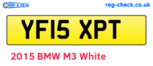 YF15XPT are the vehicle registration plates.