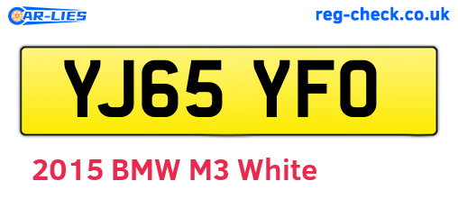 YJ65YFO are the vehicle registration plates.