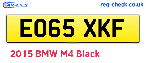 EO65XKF are the vehicle registration plates.