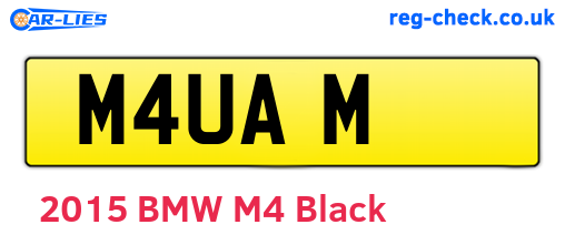 M4UAM are the vehicle registration plates.