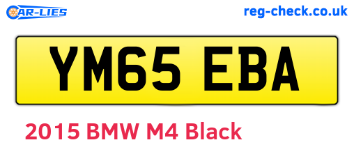 YM65EBA are the vehicle registration plates.