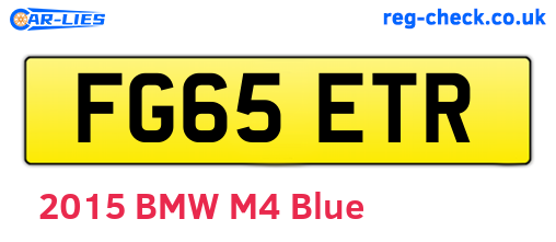 FG65ETR are the vehicle registration plates.